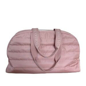 Victoria's Secret quilted duffle bag pink